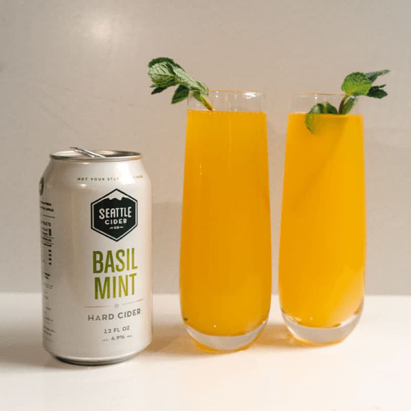 Award-winning Basil Mint cider cocktail